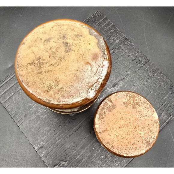 Antique Stone Ink Well Circa 1860s Dug In San Francisco Brown Glaze Finish HS285 - Picture 6 of 6